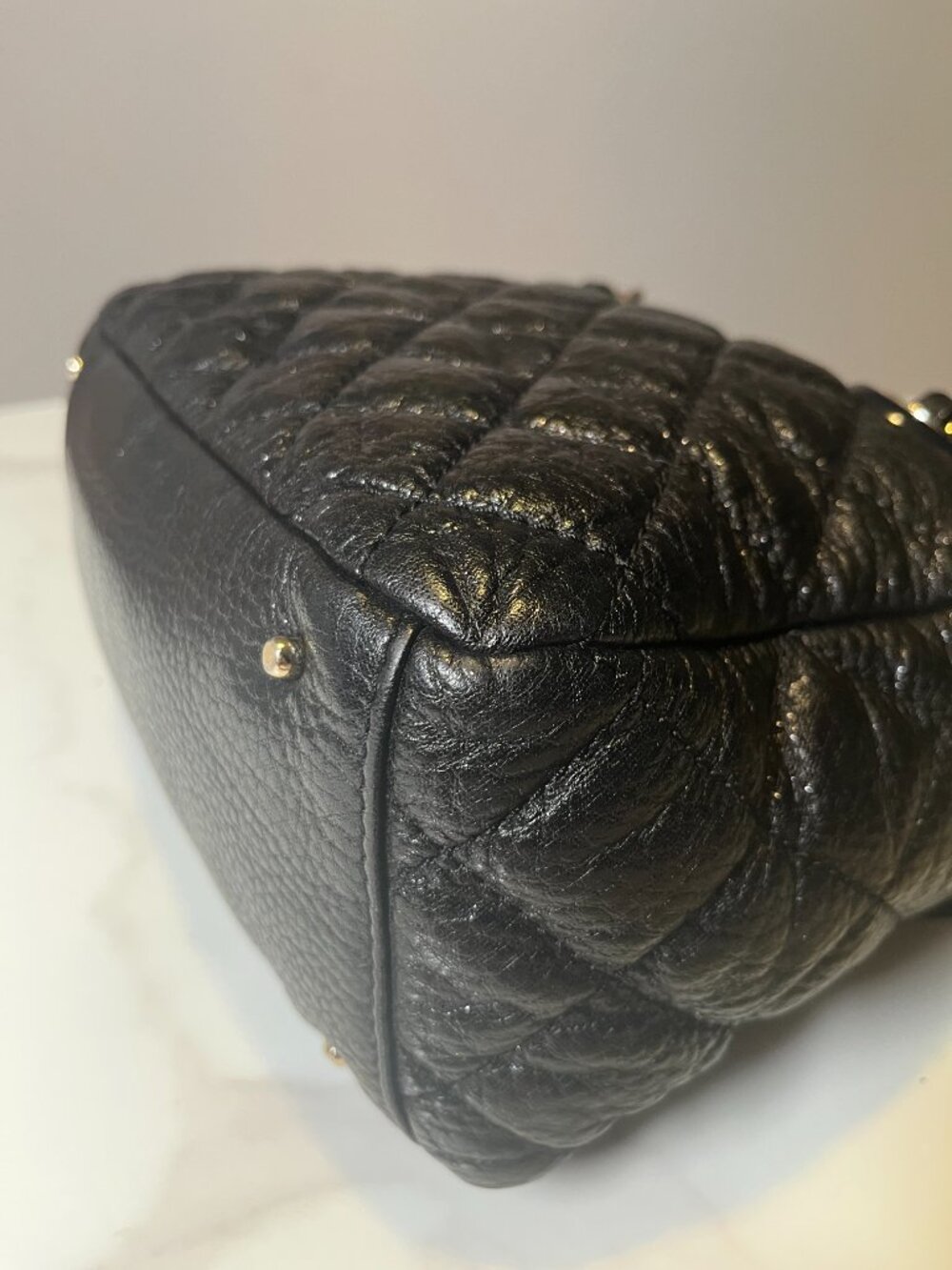 Kate Spade New York Elizabeth Gold Coast Quilted Black Leather Shoulder Bag - Picture 10 of 14